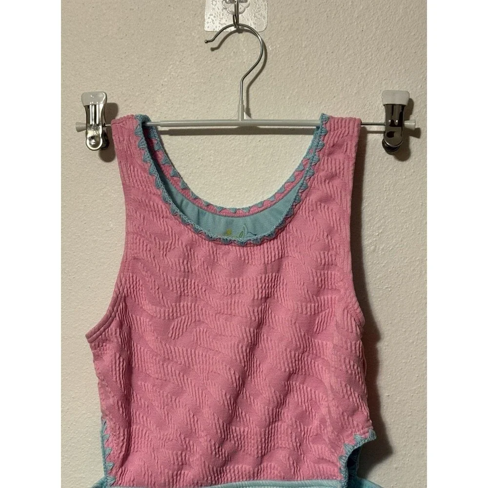 BMagical Girls 2-Piece Swimsuit Lot Size 12 - Pink/Teal Cut-Out & Seashell 1 NWT